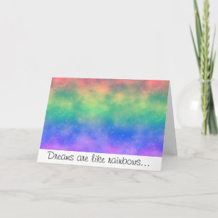 De regenboog droomt Wenskaart Kaart