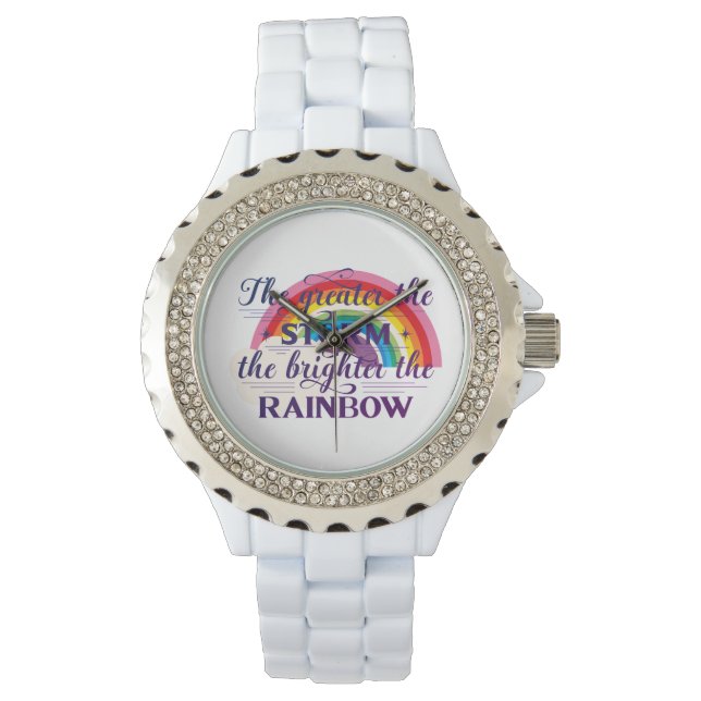 De regenboog is geweldig voor het Storm. Horloge (Voorkant)