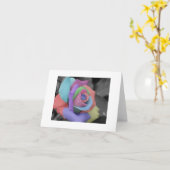 De regenboog nam Notecard. toe Kaart (Gele Bloem)