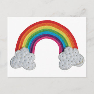 De Regenboog van Claraluna - een hand gestikt Briefkaart