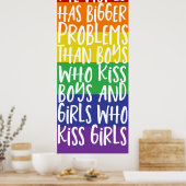 De regenboog van de Gay Pride heeft grotere proble Poster (Keuken)