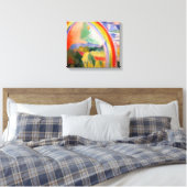De regenboog van Robert Delaunay Canvas Afdruk (Insitu (Slaapkamer))