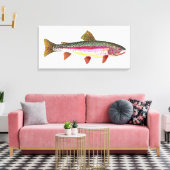 De regenboogforel canvas afdruk (Insitu (Woonkamer))
