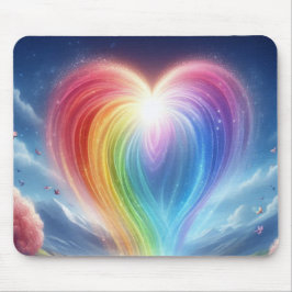 De Regenboogkleuren van Liefde Op een Dikke Comput Muismat