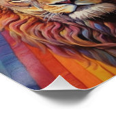De regenboogleeuw perfect poster (Hoek)