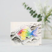 De regenboogvis briefkaart (Staand voorkant)