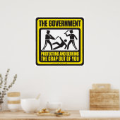 De regering beschermt en dient poster (Keuken)