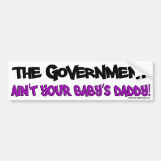 De regering is niet de papa van je baby. bumpersticker