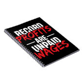 De registratiewinst is onbetaald loon notitieboek (Rechterzijde)