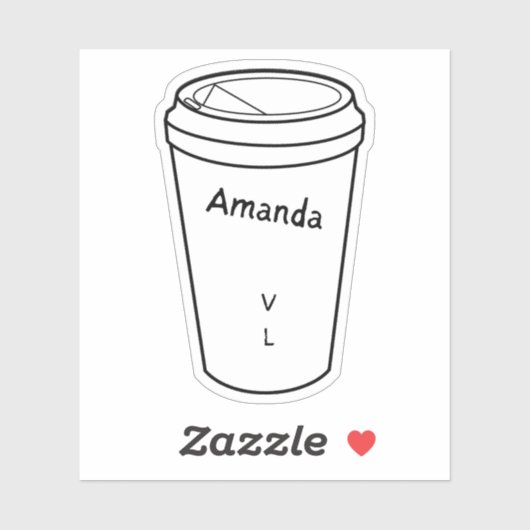 De Regulieren van Amanda Lexie Amanda Coffee Stick Sticker (Vel)