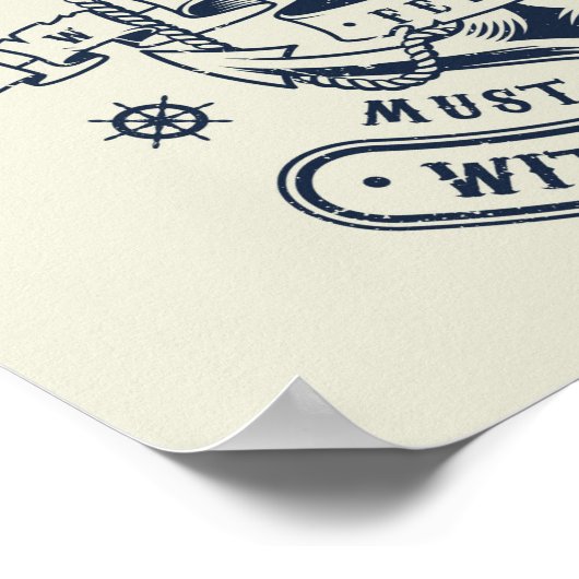 De reis begint met een stap poster (Hoek)