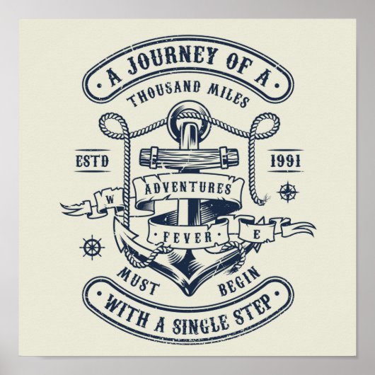 De reis begint met een stap poster (Voorkant)