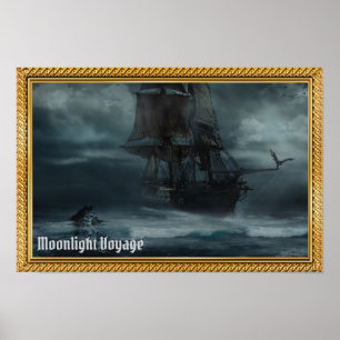 De reis bij maanlicht poster