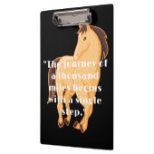 De reis citeert Custom Text Horse foto Klembord (Links)