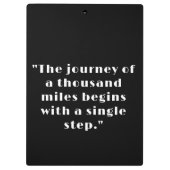 De reis citeert Custom Text Horse foto Klembord (Achterkant)