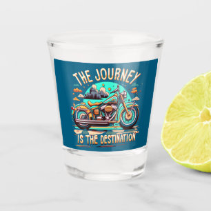 De reis is de bestemming: motorfiets shot glas