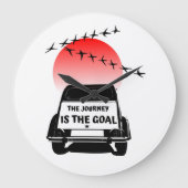 De reis is het doel Sunset - oldtimer 2CV Grote Klok (Voorkant)