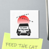 De reis is het doel Sunset - oldtimer 2CV