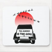 De reis is het doel Sunset - oldtimer 2CV Muismat (Voorkant)