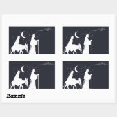 De reis naar Bethlehem Rechthoekige Sticker (Vel)