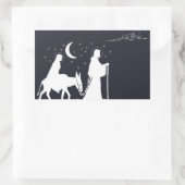 De reis naar Bethlehem Rechthoekige Sticker (Tas)