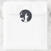 De reis naar Bethlehem Ronde Sticker (Tas)