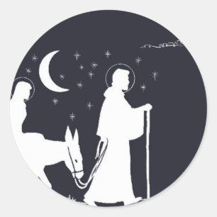 De reis naar Bethlehem Ronde Sticker