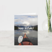De Reis van de kajak; Gelukkige Verjaardag Kaart (Voorkant)