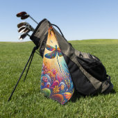 De reis van de libel golfhanddoek (Groen)