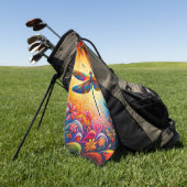 De reis van de libel golfhanddoek (Groen)