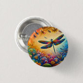 De reis van de libel ronde button 3,2 cm (Voorkant /achterkant)