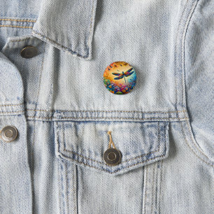 De reis van de libel ronde button 3,2 cm