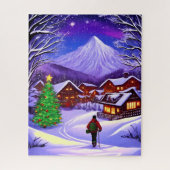 De reis van de reiziger met Kerstmis Legpuzzel (Verticaal)