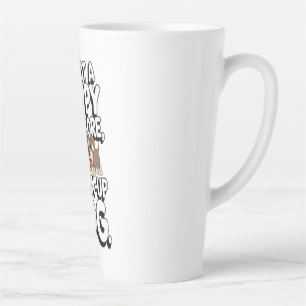 De reis van de volwassen hond latte mok