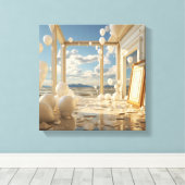 De reis van de vrijheid canvas afdruk (Insitu (Houten vloer))