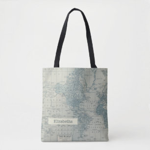 De  reis van de Wereldkaart past jouw naam aan Draagtas