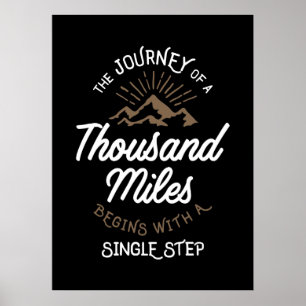 De reis van duizend kilometer poster