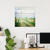 De reis van een Poster van duizend kilometer (Thuiskantoor)