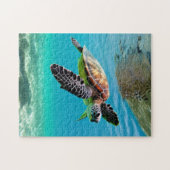 De reis van een Zee schildpad Legpuzzel (Horizontaal)