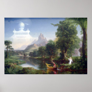 De reis van het leven - Jeugd door Thomas Cole Poster