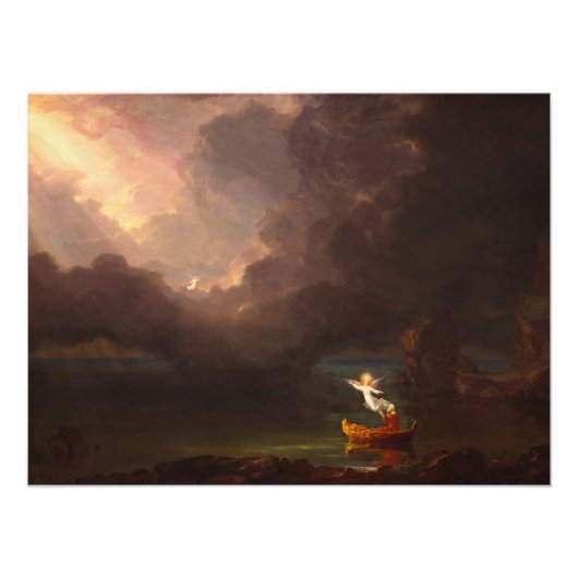 De reis van het leven, ouderdom door Thomas Cole Foto Afdruk (Voorkant)
