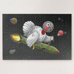 De reis van Rocket Turkey door de ruimte Legpuzzel