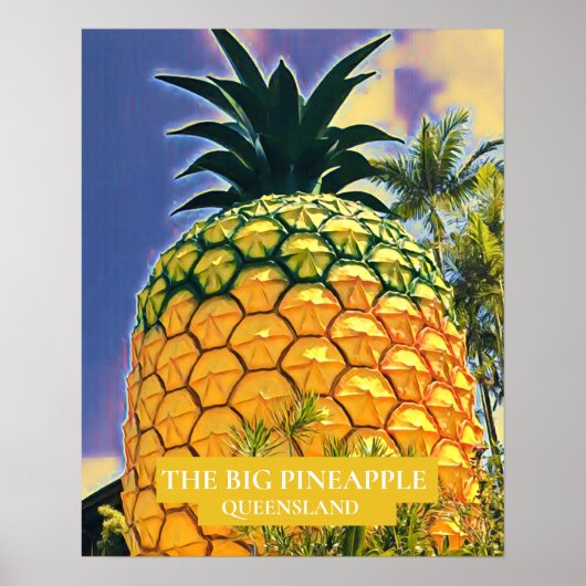 De reisdruk van de Big Pineapple Queensland Poster (Voorkant)