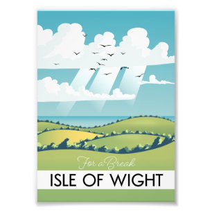 de reisposter isle of wight . foto afdruk