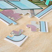 De  reisposter Salvador Brazilië. Legpuzzel (Zijkant)