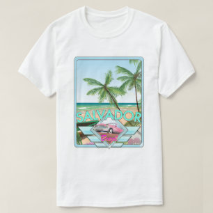 De reisposter Salvador Brazilië. T-shirt