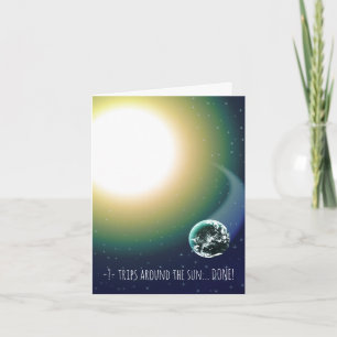 De Reizen van Bday van de douane rond de Zon Kaart