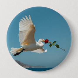 De reizende vogel ronde button 4,0 cm