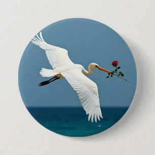 De reizende vogel ronde button 7,6 cm