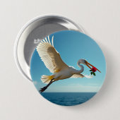 De reizende vogel ronde button 7,6 cm (Voorkant /achterkant)